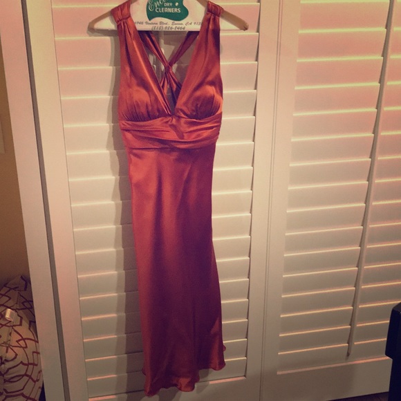 Burnt orange evening gown - Picture 1 of 4